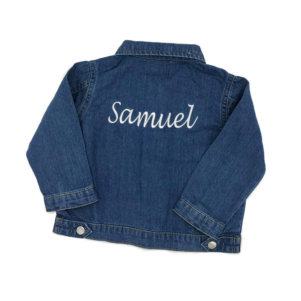 Pumpkin Baby Personalised Denim Jacket