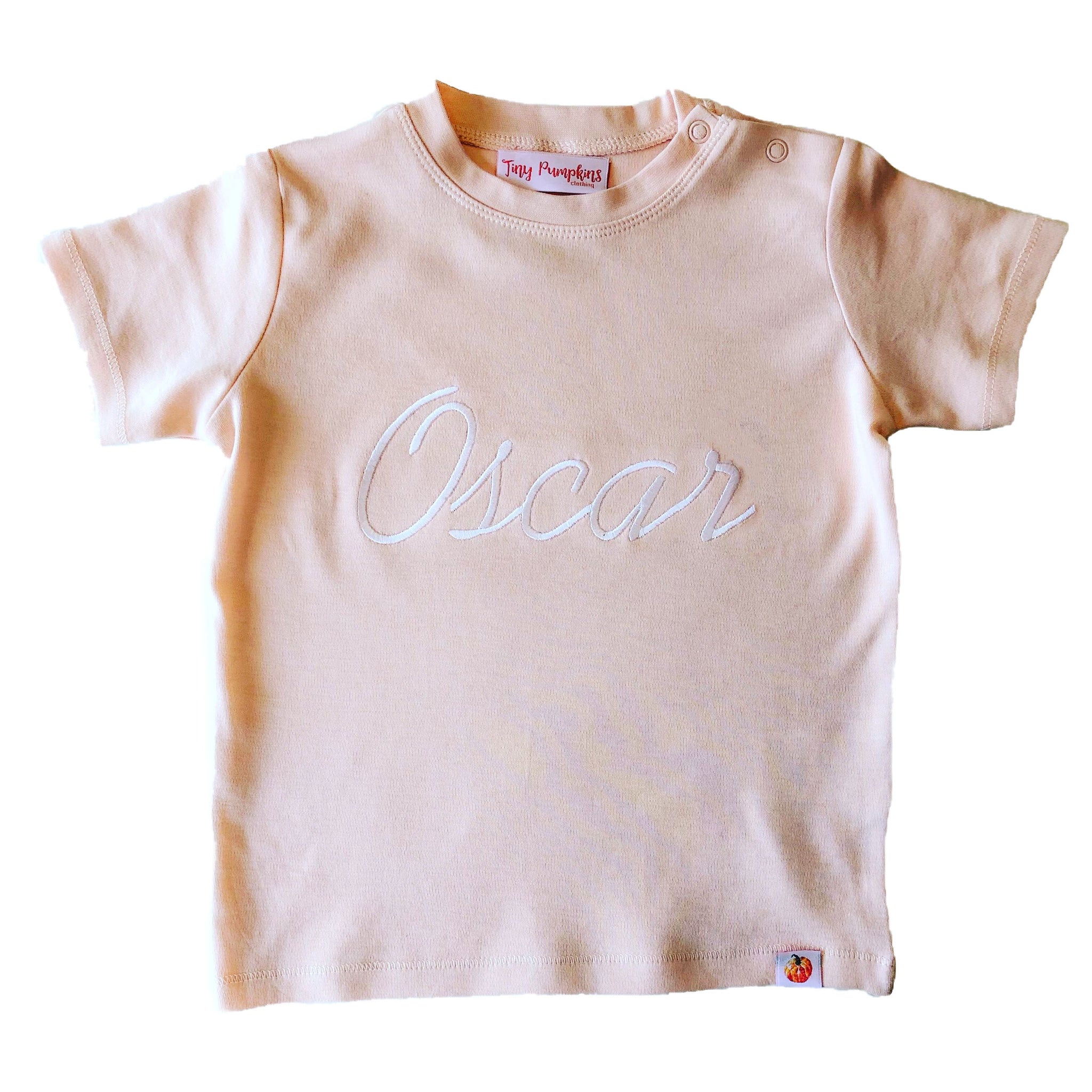 Pumpkin Baby Personalised Signature Organic Cotton Pure T Shirt