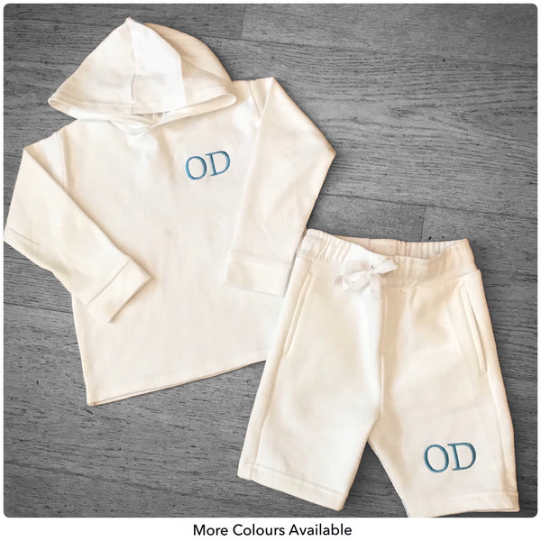 Pumpkin Kids Personalised Cotton Hoodie & Shorts Set