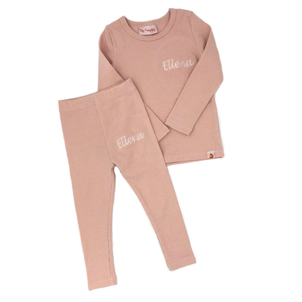 Pumpkin Loungewear Personalised Ribbed Lounge Set