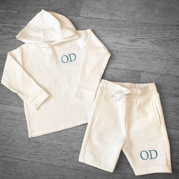 Pumpkin Kids Personalised Cotton Hoodie & Shorts Set